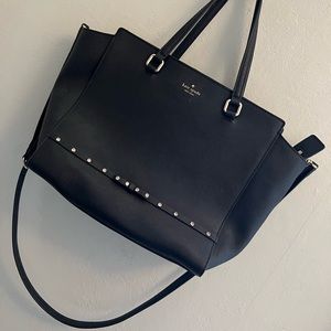 Kate Spade black tote purse/bag with shoulder strap.